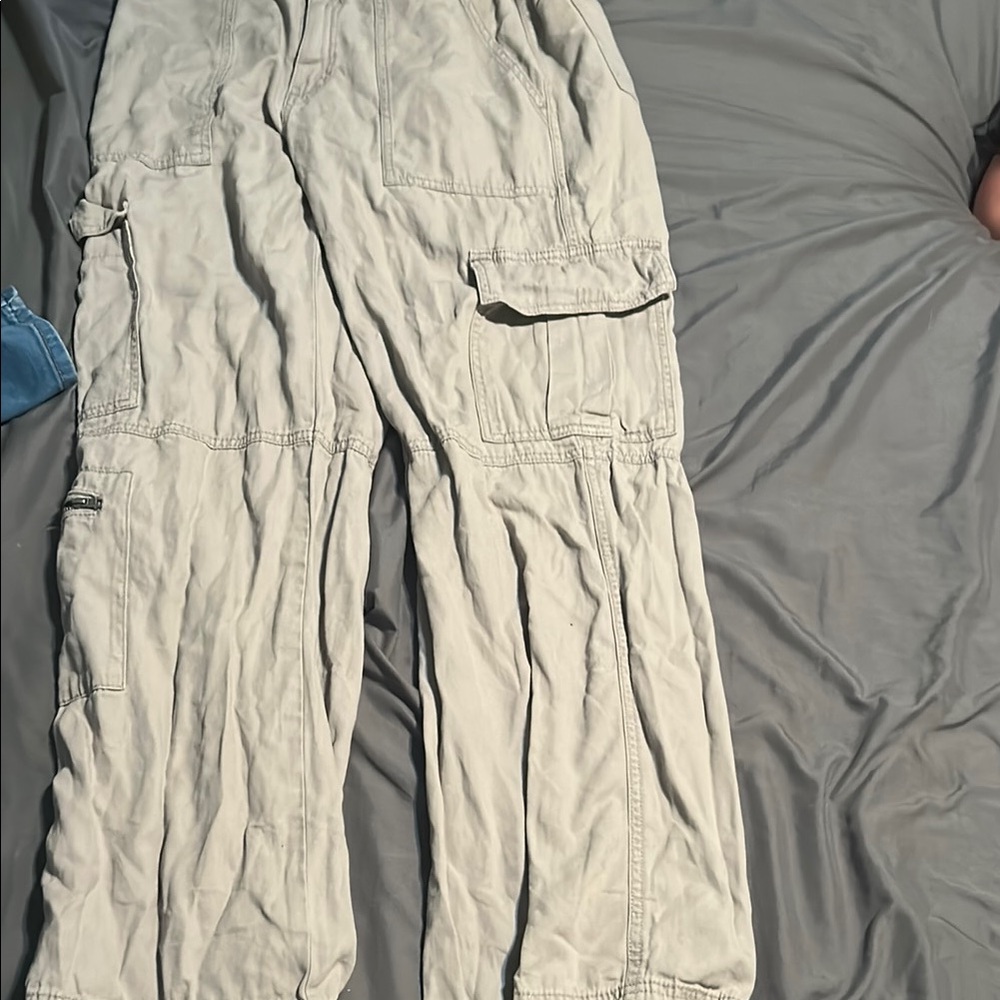 Aeropostale Tan Cargo Pants Lightweight Cotton